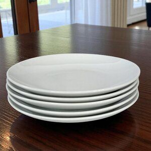 B. Smith With Style 6" Plates Set of 5 White Round Solid